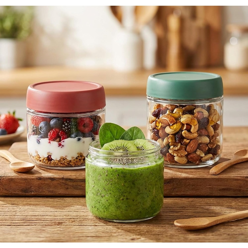 Food Snacks In Usa - 3 Pack 10oz Glass Jars with