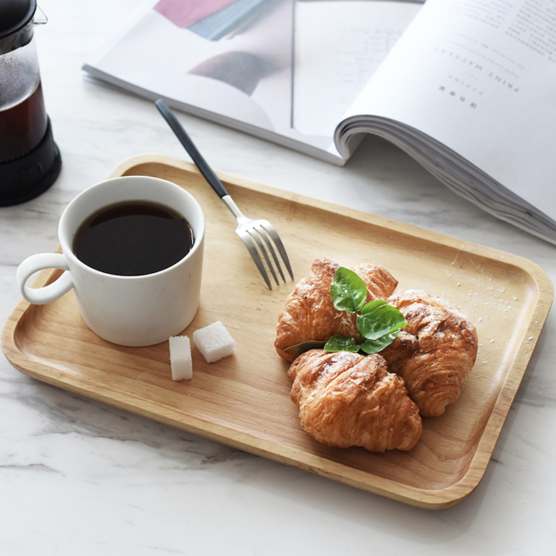 Food Platter Snacks - Wooden Serving Plate Rectangle Food Tray