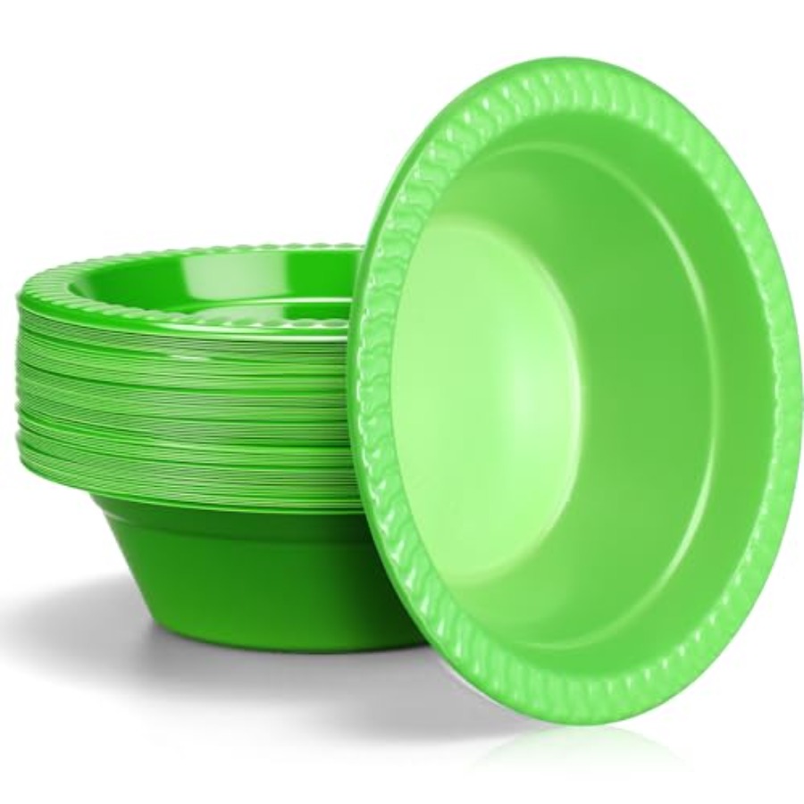 Food Snacks For Picnic - 60 Pack 12oz Disposable Plastic Bowls