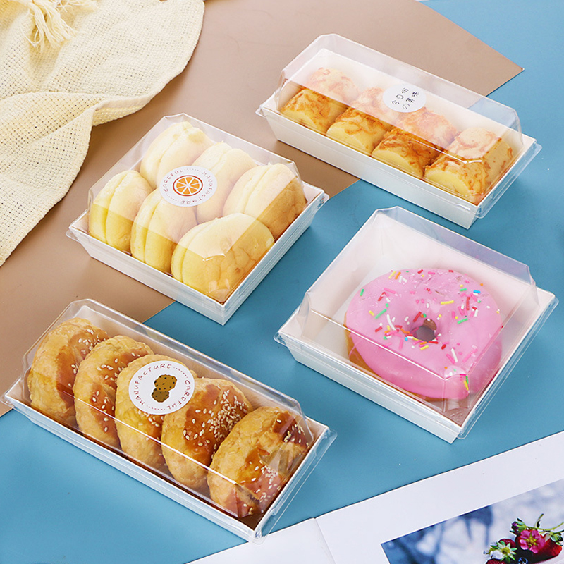 Food Day Snacks - 50Pcs Kraft Paper Box Bento Bread