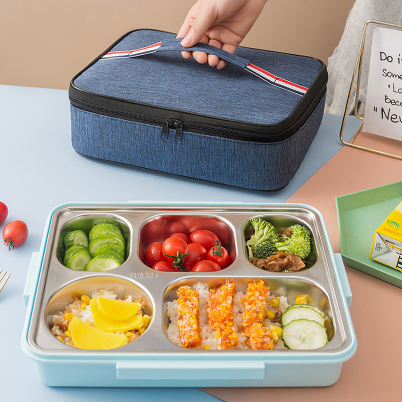 Food Snacks Delivery - Portable Insulated Lunch Box Bag Large