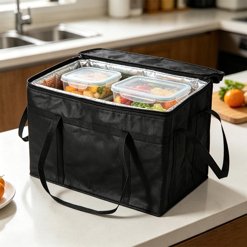 Food Snacks Delivery - Insulated Thermal Tote Bag Big Storage