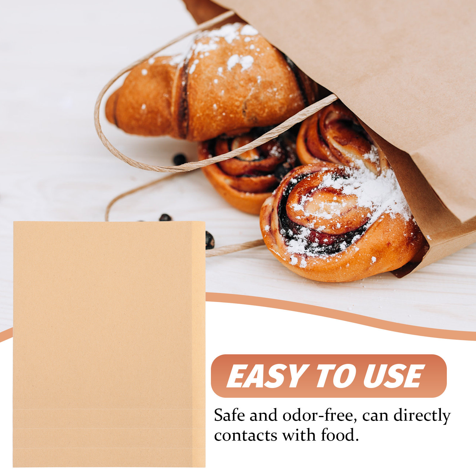 Quality Food Snacks - 200Pcs High Quality Oil Proof Kraft