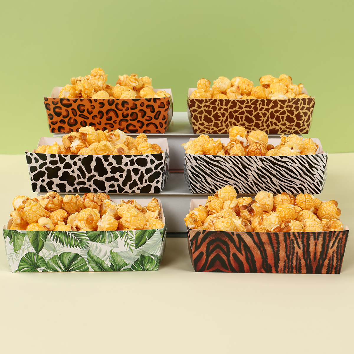 Food Day Snacks - Jungle Animal Mini Snack Trays Leopard
