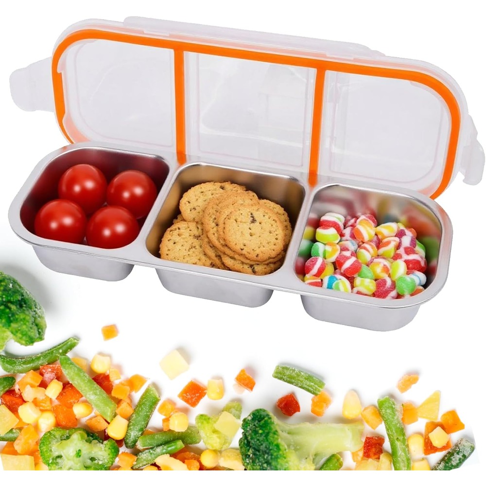 Food Snacks For Picnic - Stainless Steel Snack Containers with Lids