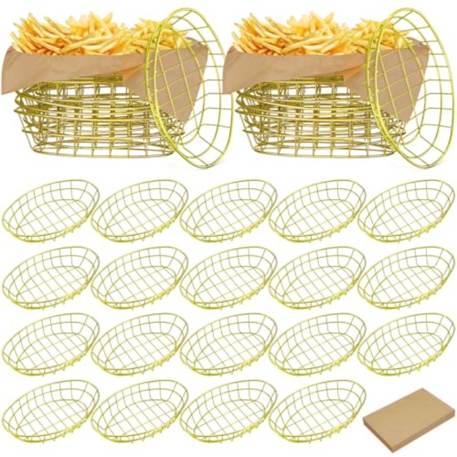 Foods X - 24 Pcs Gold Wire Fast Food