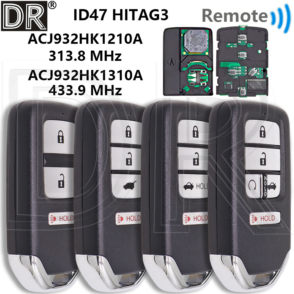 Food Z - Great ACJ932HK1210A/1310A 313.8/433.9MHz ID47 Chip Proximity