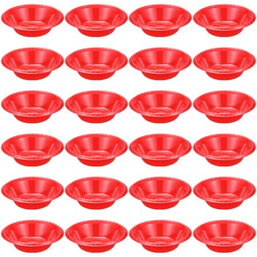 Food Snacks For Picnic - 24 Pack 16oz Disposable Plastic Bowls