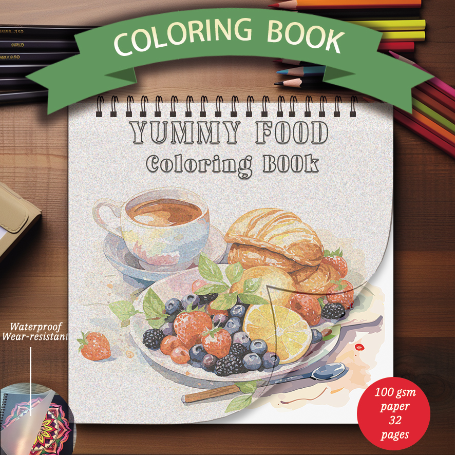 Foods X - Coloring Book - 8.27 x 8.27