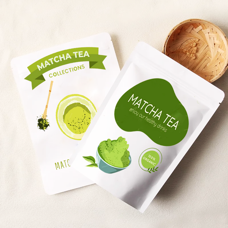 Food Day Snacks - Customized White Kraft Paper Ziplock Packaging