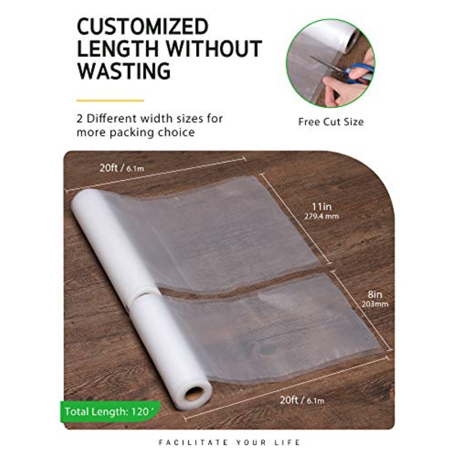 Vacuum Sealer Bags, 6 Pack 3 R - Foods X avis et prix