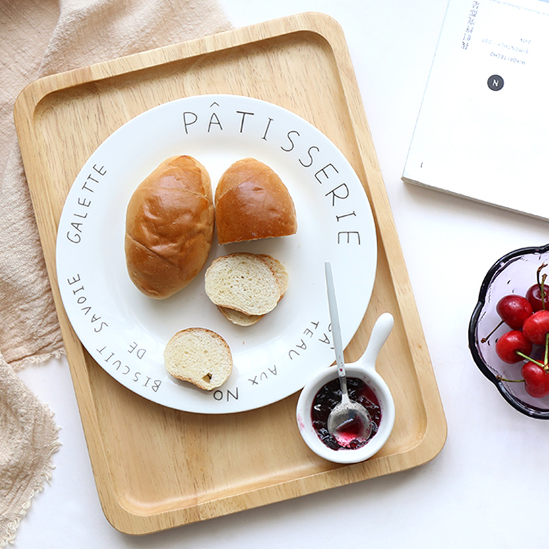 Wooden Serving Plate Rectangle - Food Platter Snacks avis et prix