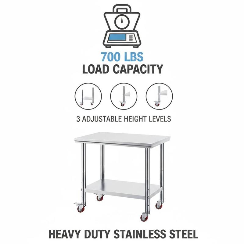 Stainless Steel Work Table 35  - Foods X avis et prix