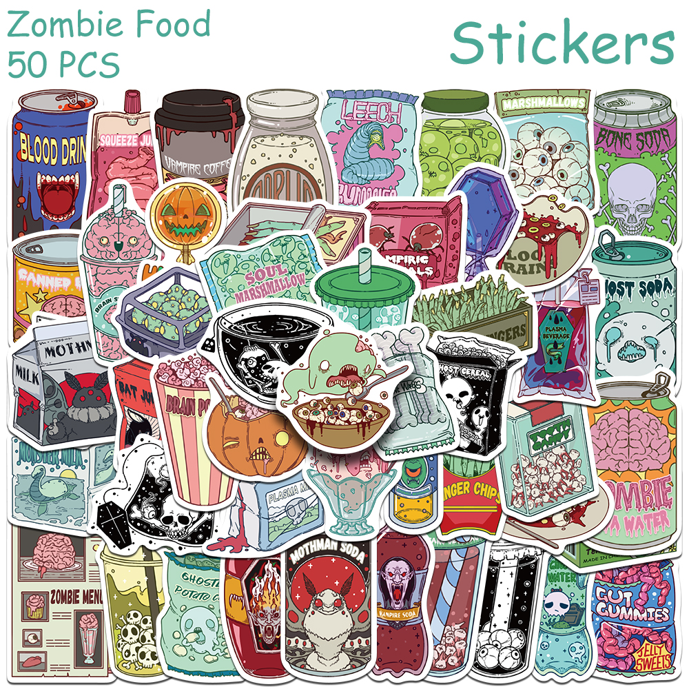 50pcs Horrible Zombie Food Sti - Zombie Snacks avis et prix
