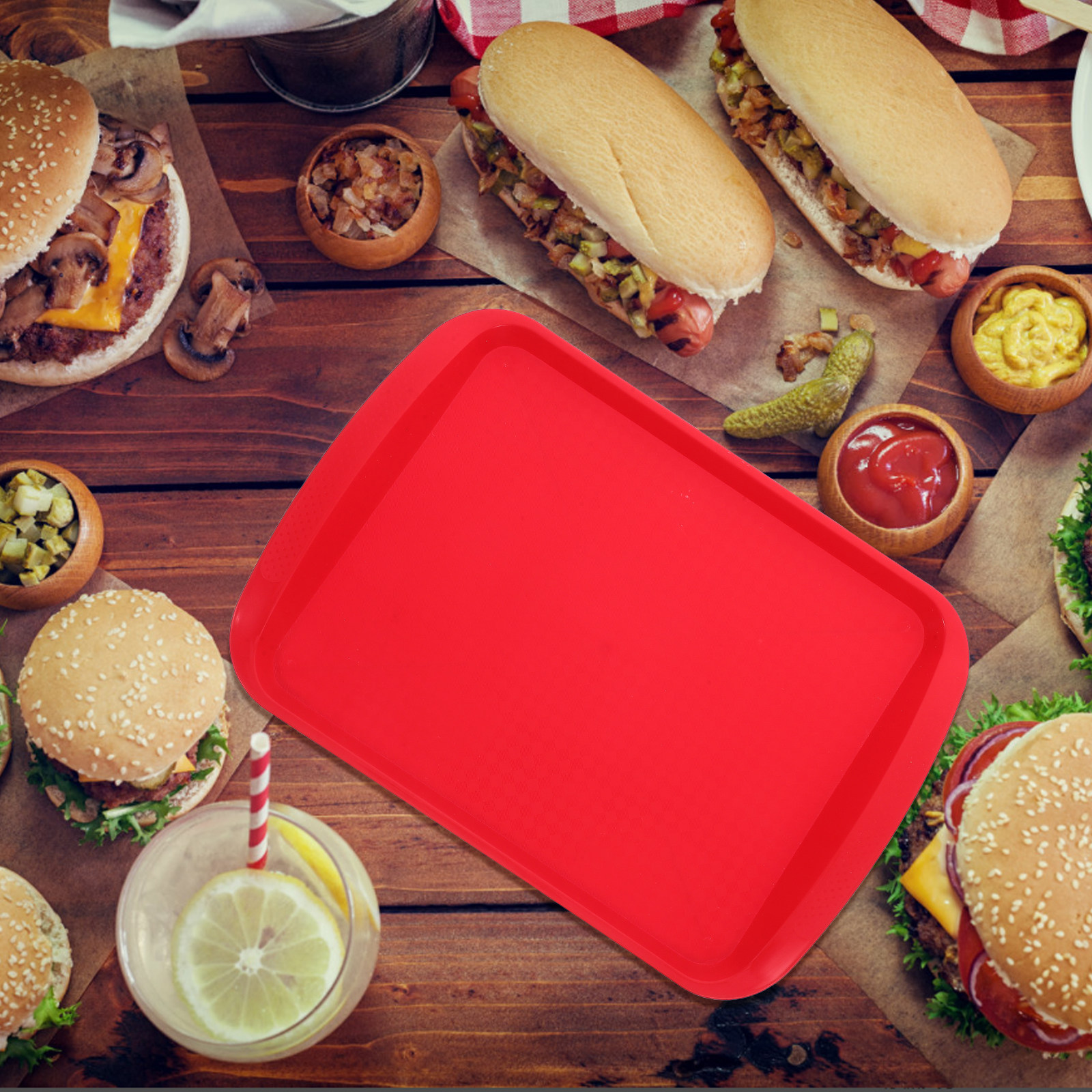 Rectangular Plastic Anti-Slip  - Food Platter Snacks avis et prix