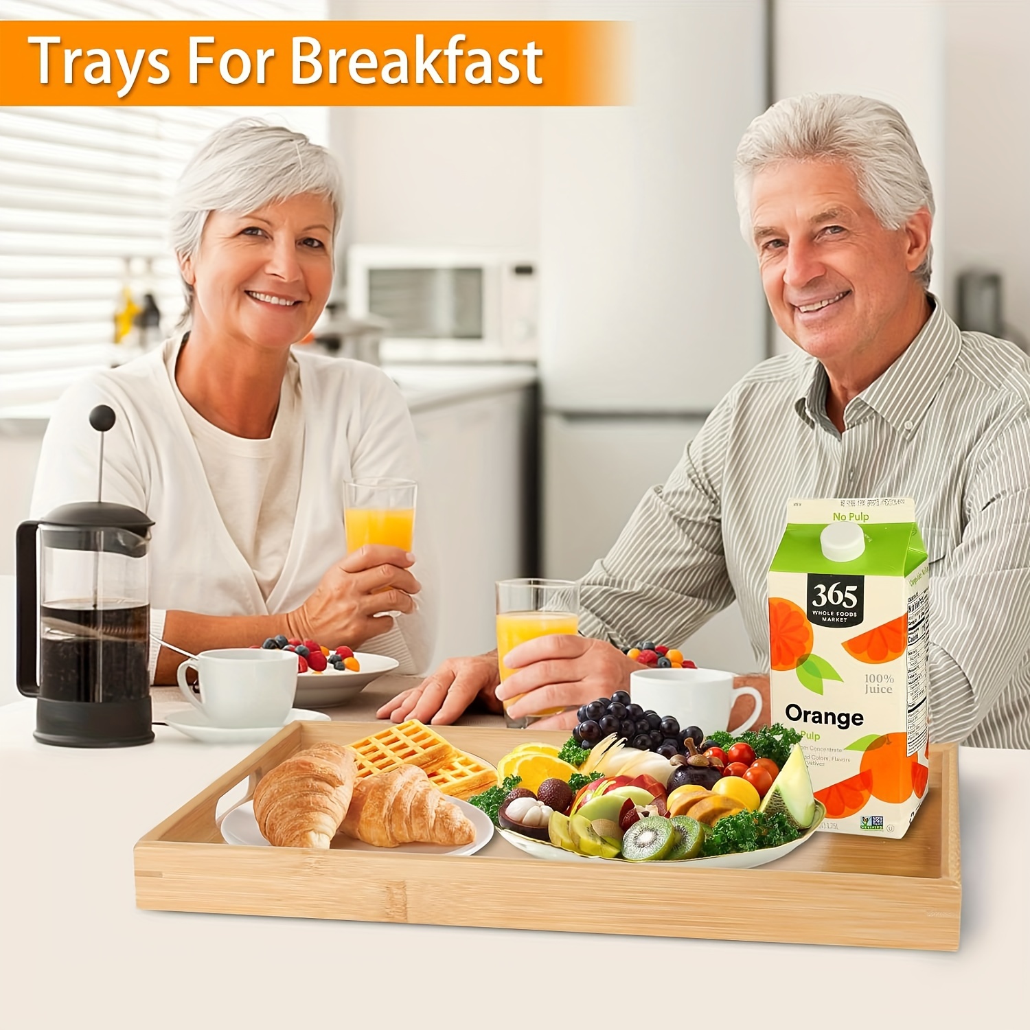 Bamboo Serving Tray Kitchen Fo - Food Platter Snacks avis et prix