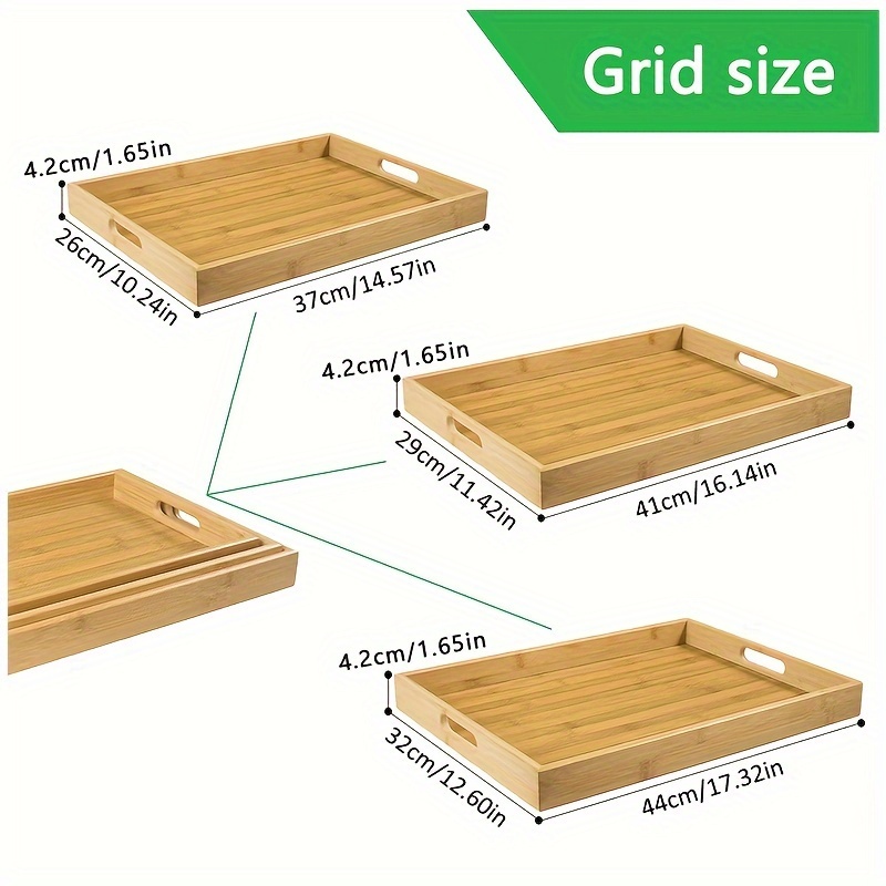 Bamboo Serving Tray Kitchen Fo - Food Platter Snacks avis et prix