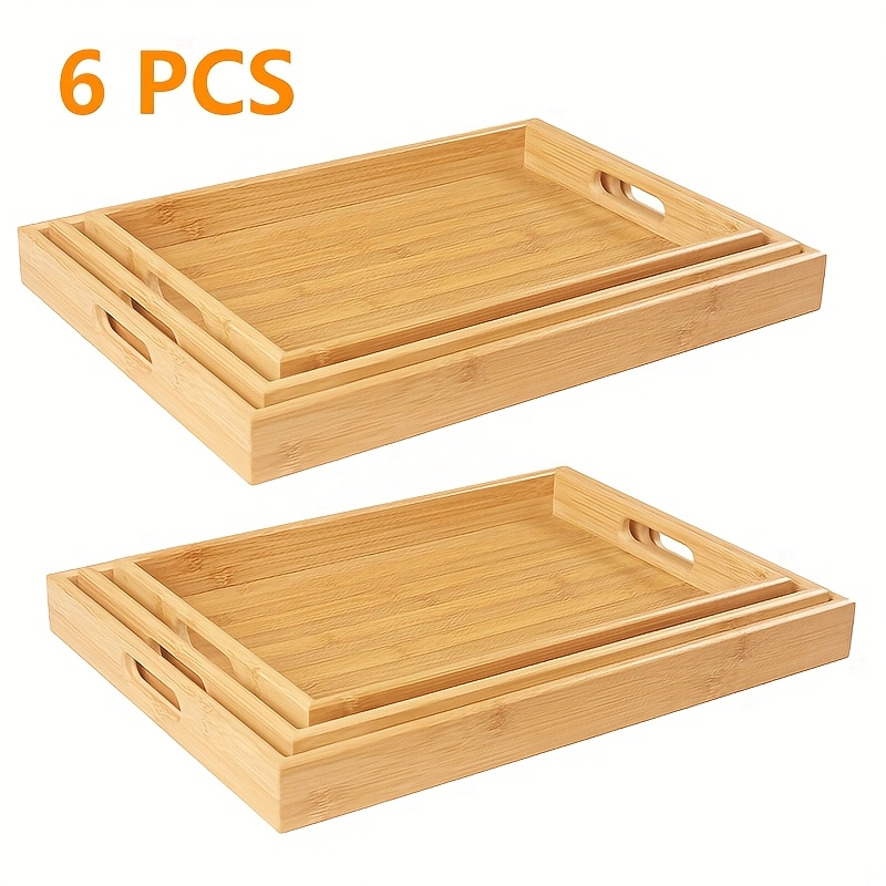 Bamboo Serving Tray Kitchen Fo - Food Platter Snacks avis et prix