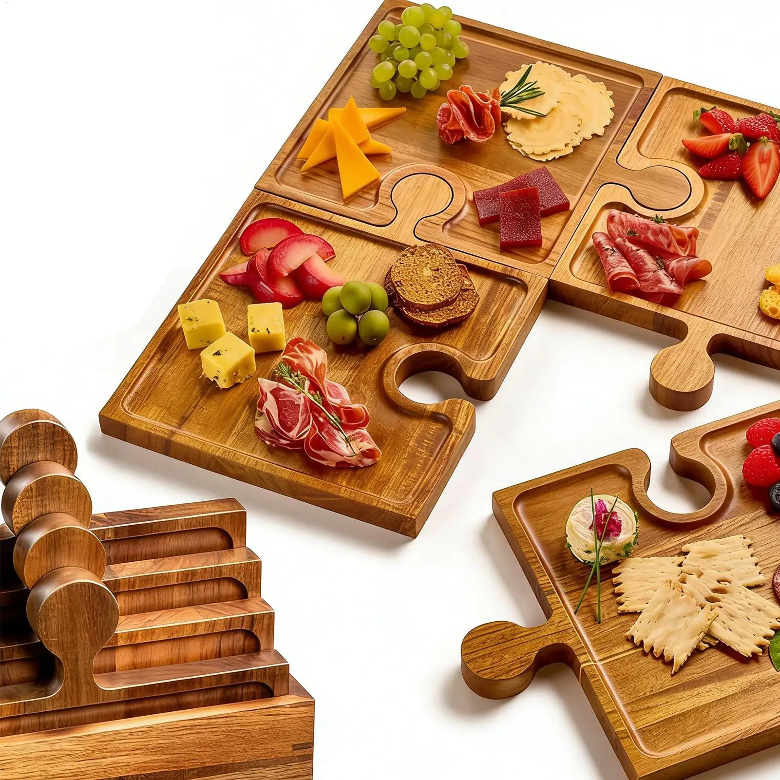 Puzzle Food Display Tray Woode - Food Platter Snacks avis et prix