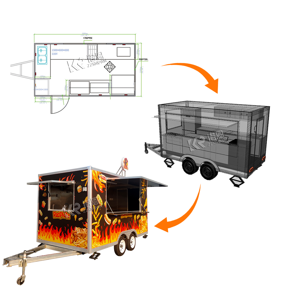High Quality Food Cart Caravan - Quality Food Snacks avis et prix