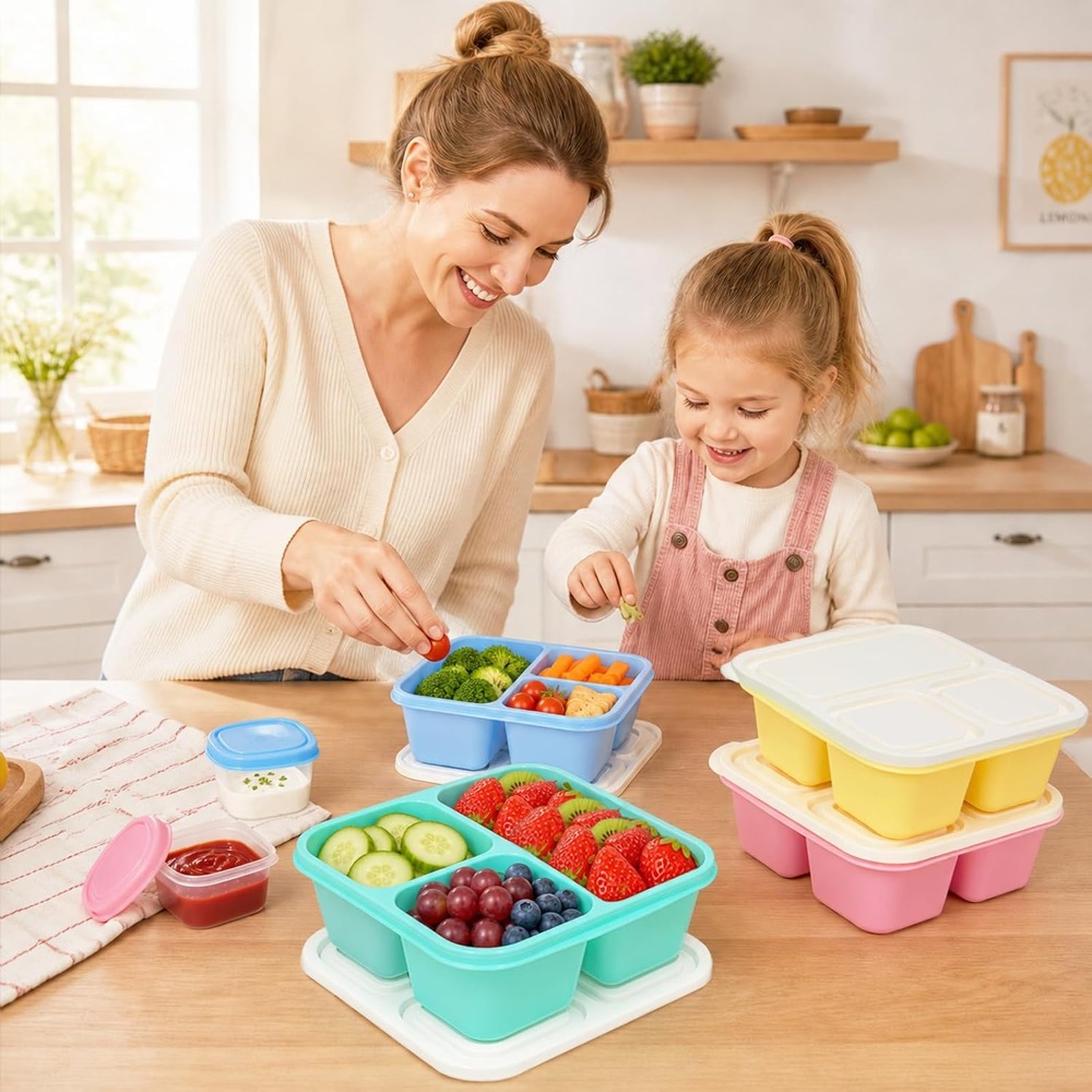 3 Compartment Bento Box Snack  - Food Snacks For Picnic avis et prix
