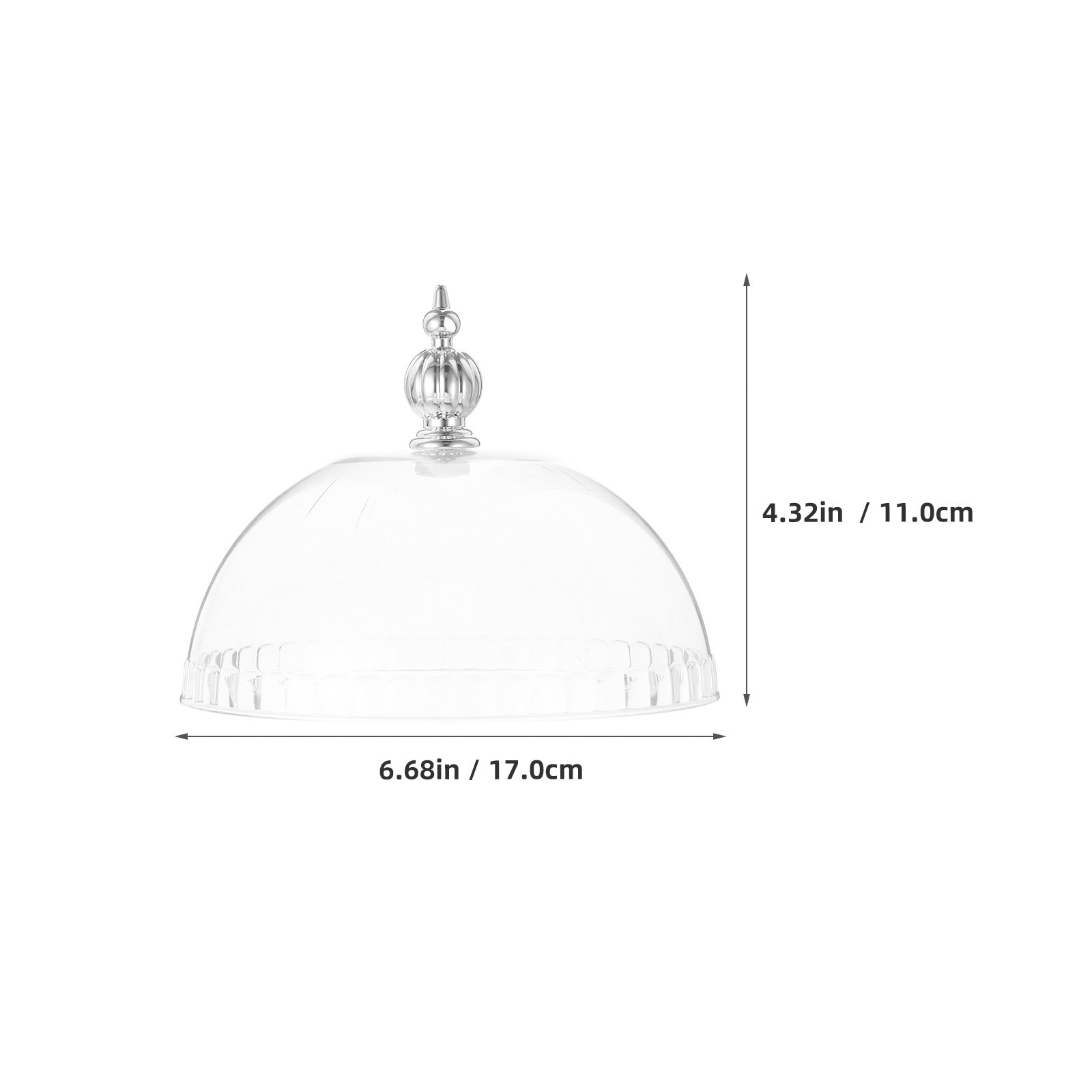 6.8 Inch Transparent Cake Dome - Food Platter Snacks avis et prix