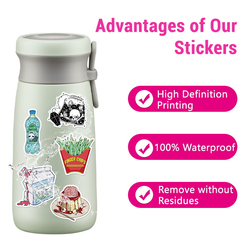 50PCS Zombie Food Stickers Cut - Zombie Snacks avis et prix