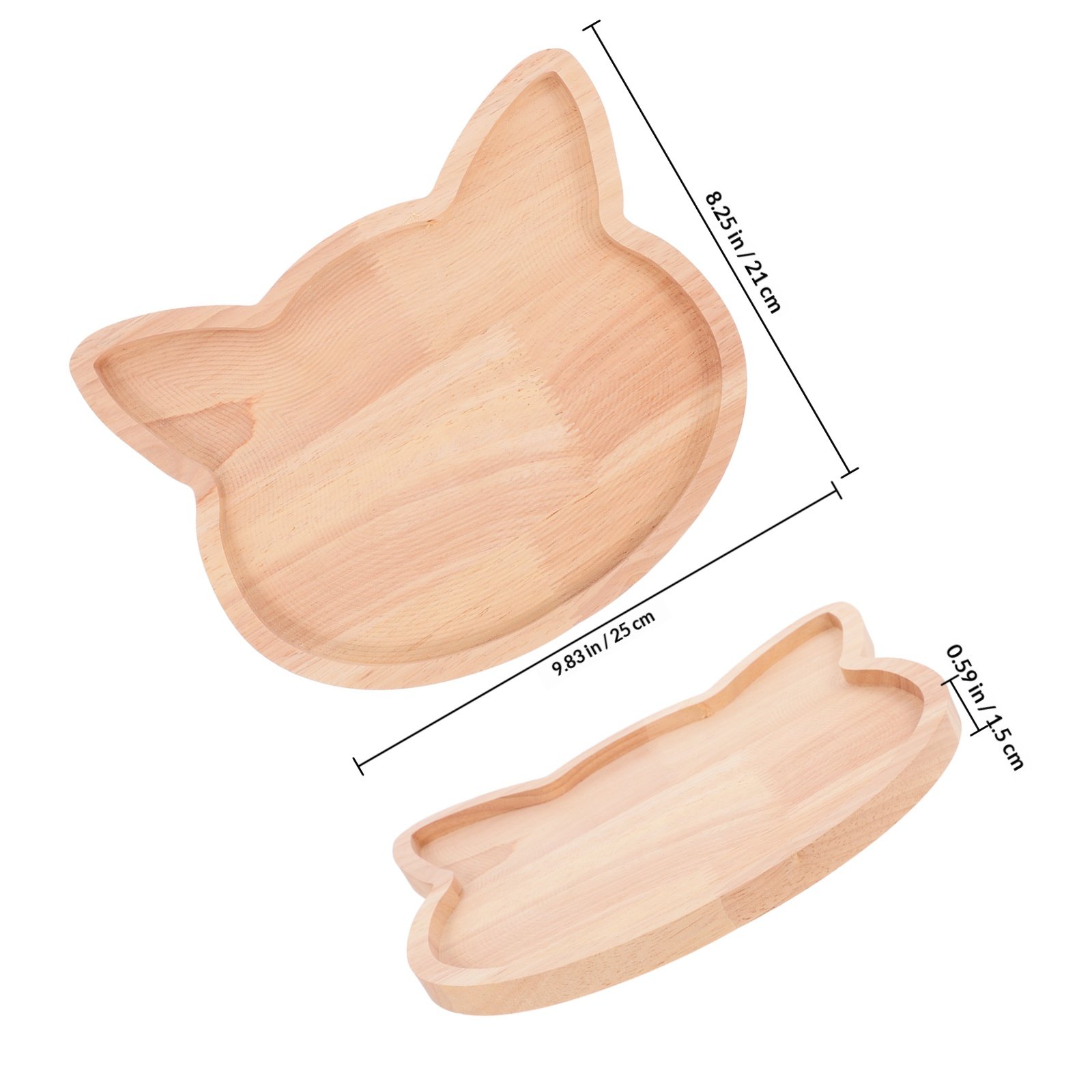 Cat Head Shaped Wooden Serving - Food Platter Snacks avis et prix