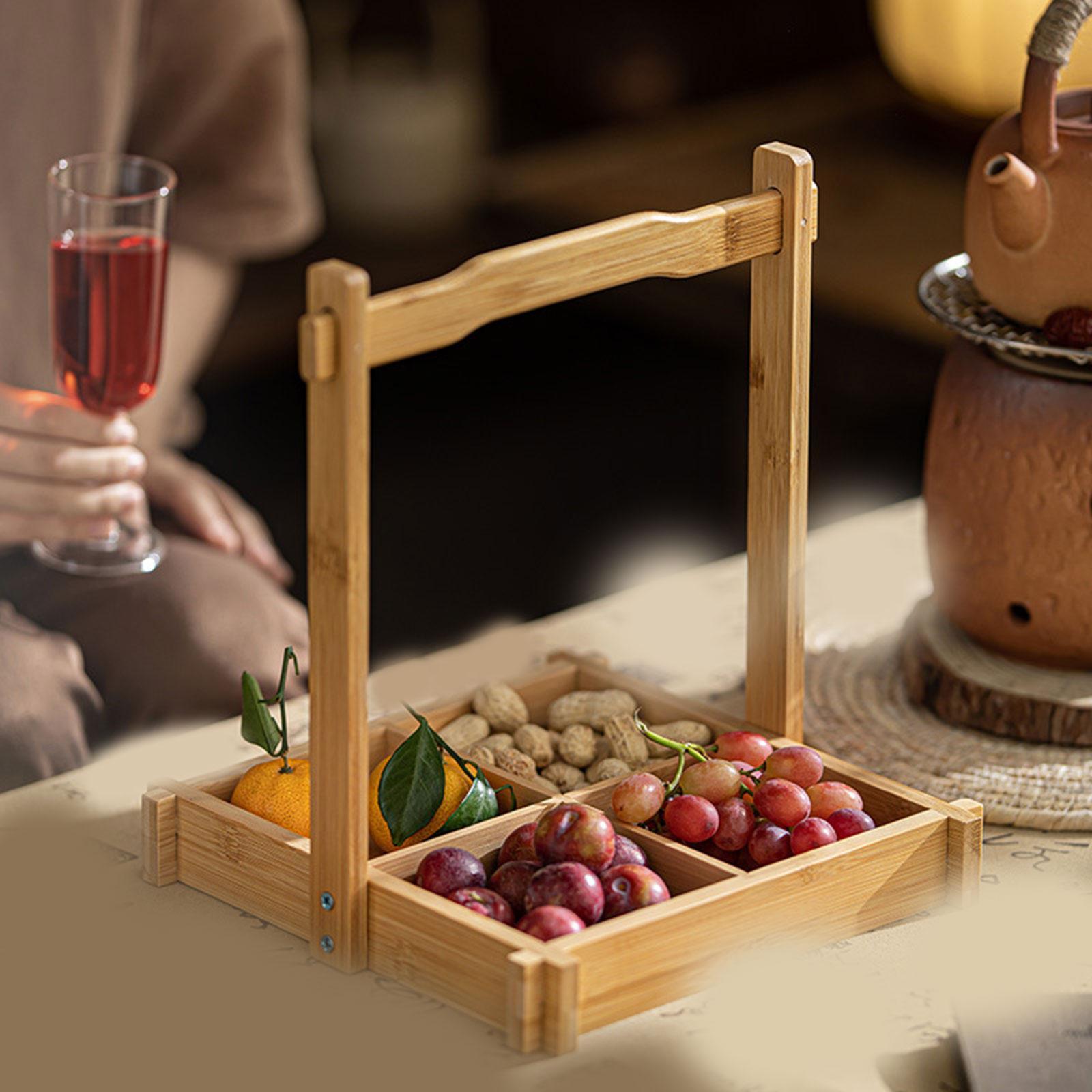 Bamboo Nuts Platter Tray Secti - Food Platter Snacks avis et prix
