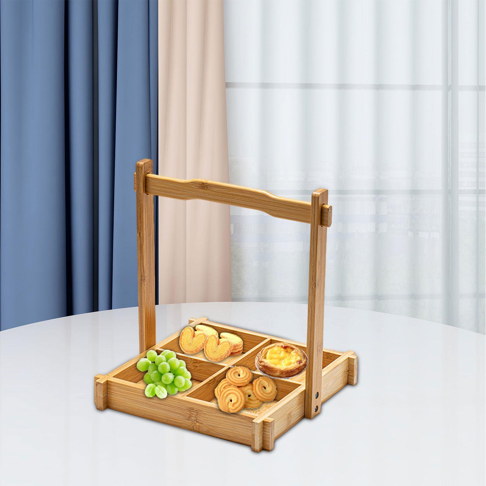 Bamboo Nuts Platter Tray Secti - Food Platter Snacks avis et prix