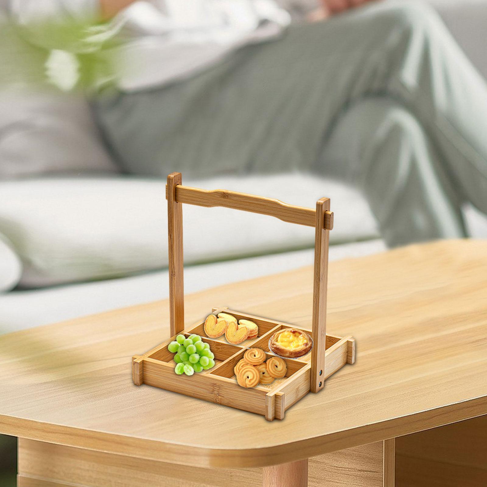 Bamboo Nuts Platter Tray Secti - Food Platter Snacks avis et prix