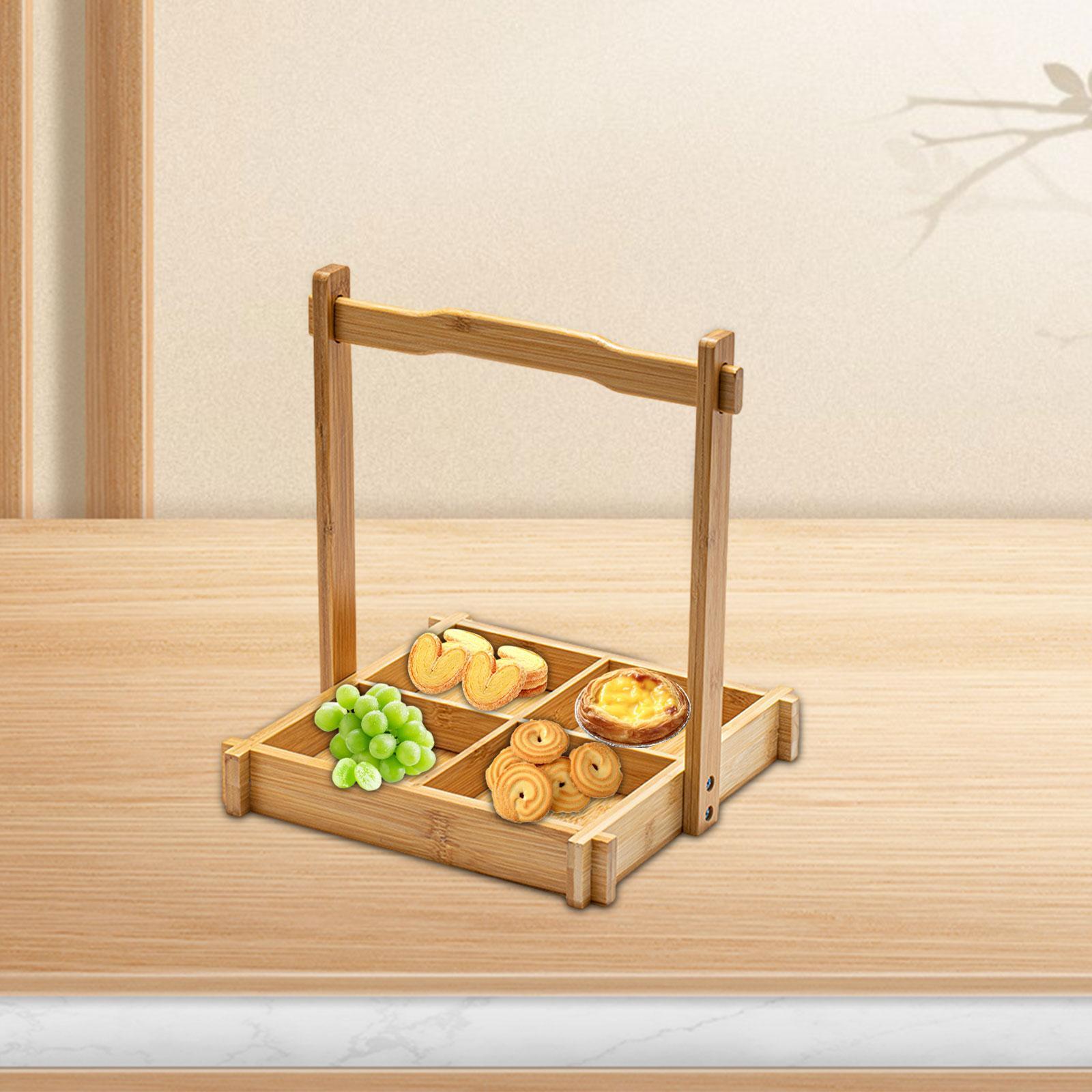 Bamboo Nuts Platter Tray Secti - Food Platter Snacks avis et prix