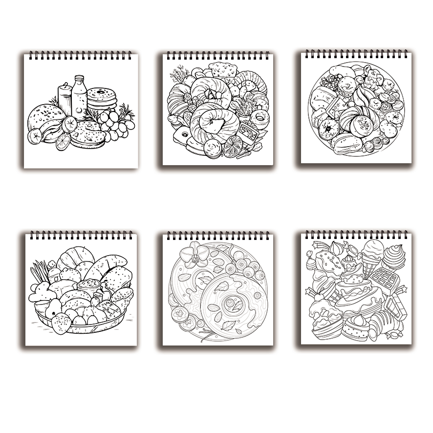 Coloring Book - 8.27 x 8.27 in - Foods X avis et prix