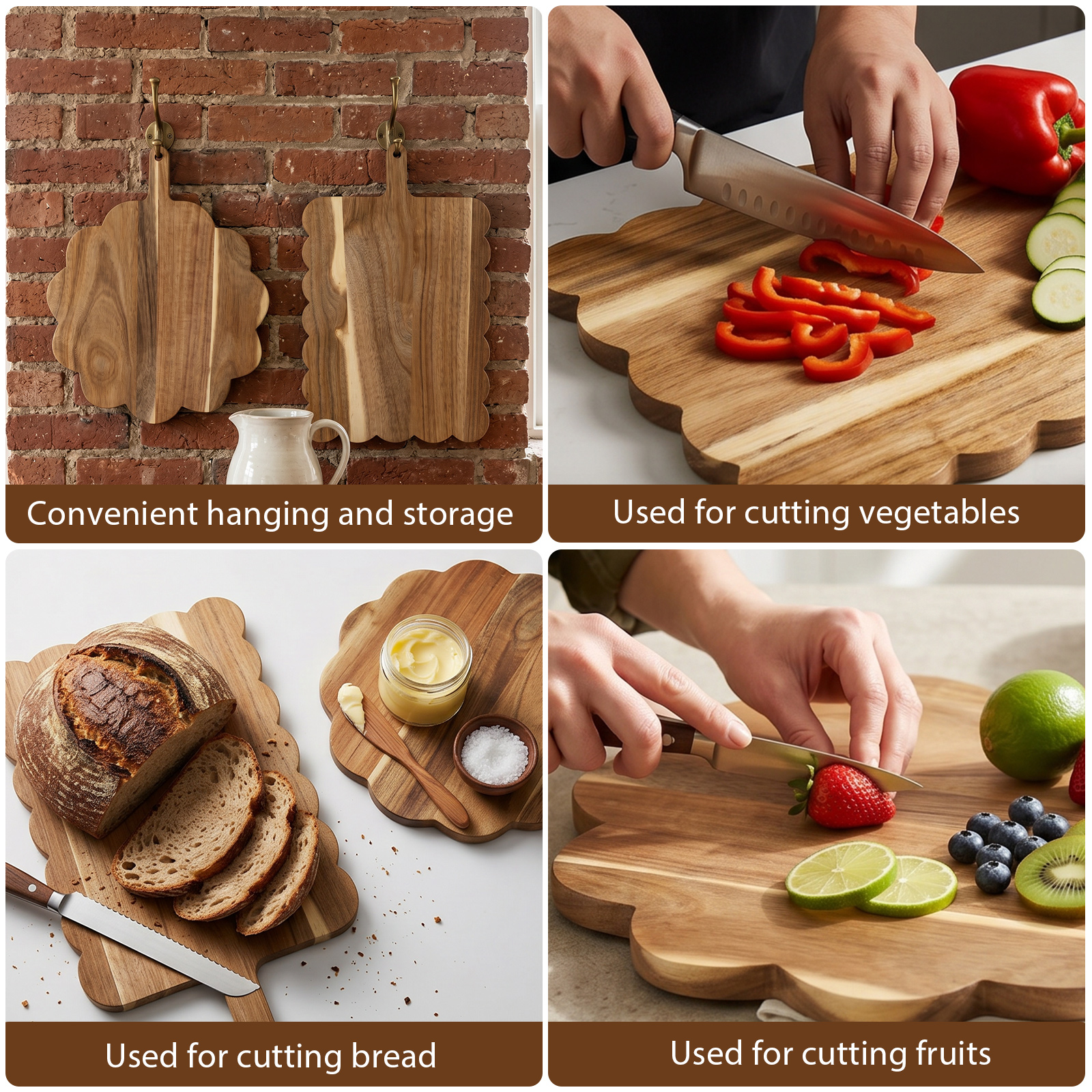 2Pcs Acacia Wood Charcuterie P - Food Platter Snacks avis et prix