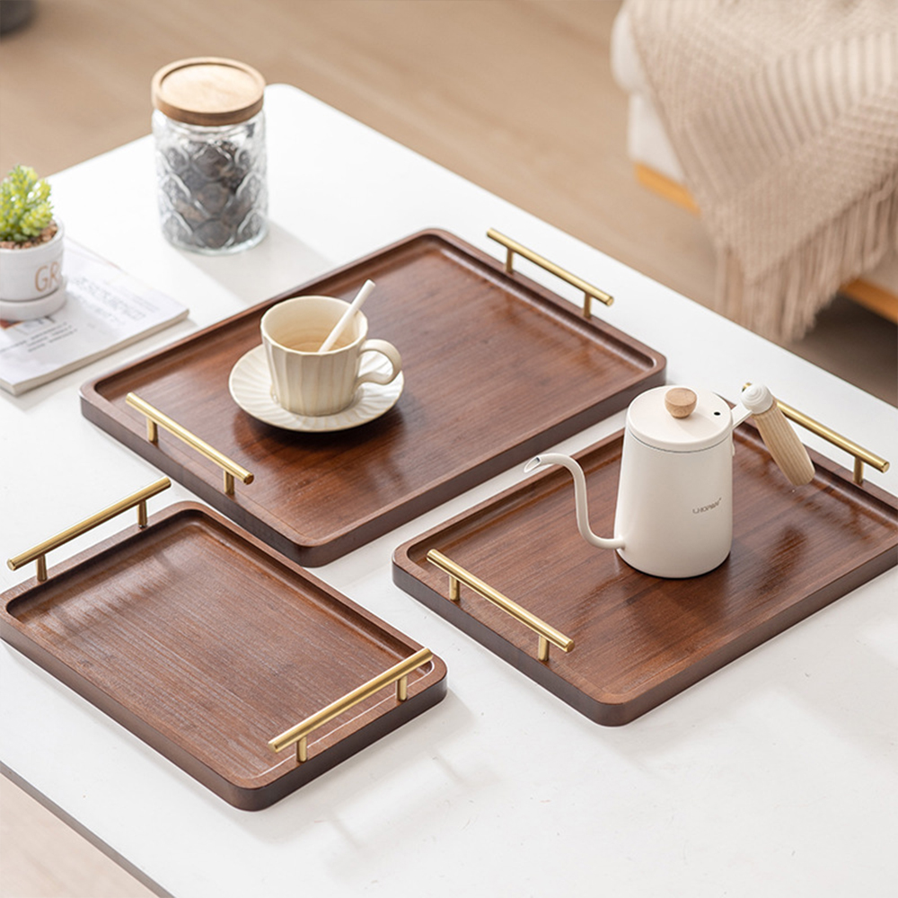 Wooden Serving Tray with Handl - Food Platter Snacks avis et prix