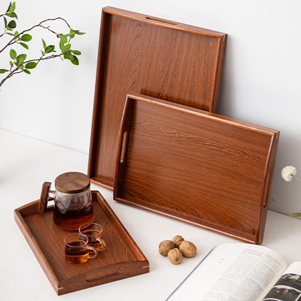 Wooden Serving Tray with Handl - Food Platter Snacks avis et prix