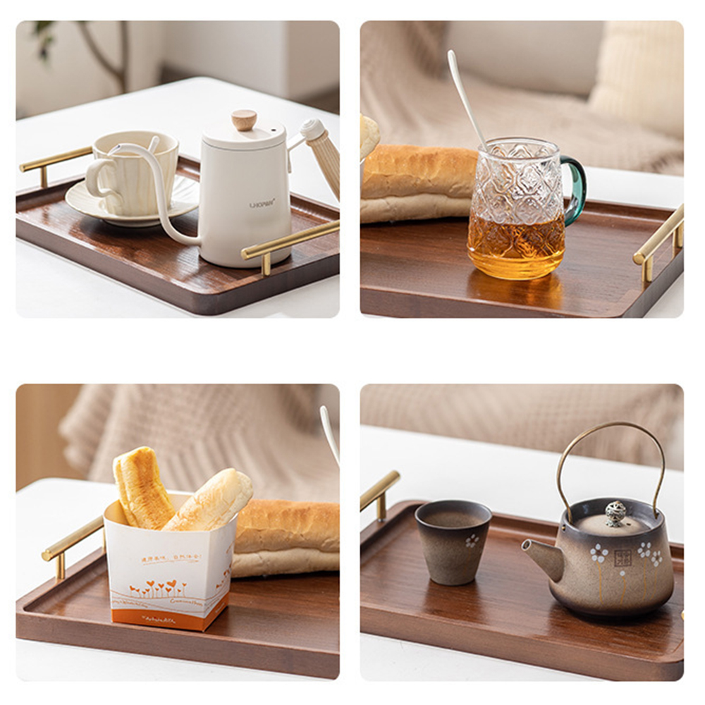 Wooden Serving Tray with Handl - Food Platter Snacks avis et prix
