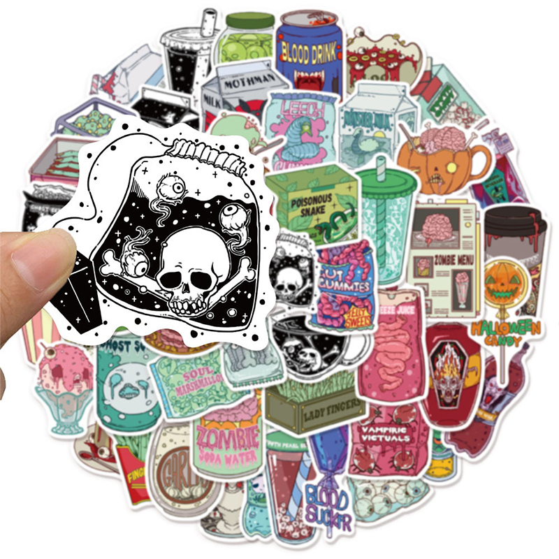 50PCS Zombie Food Stickers Cut - Zombie Snacks avis et prix